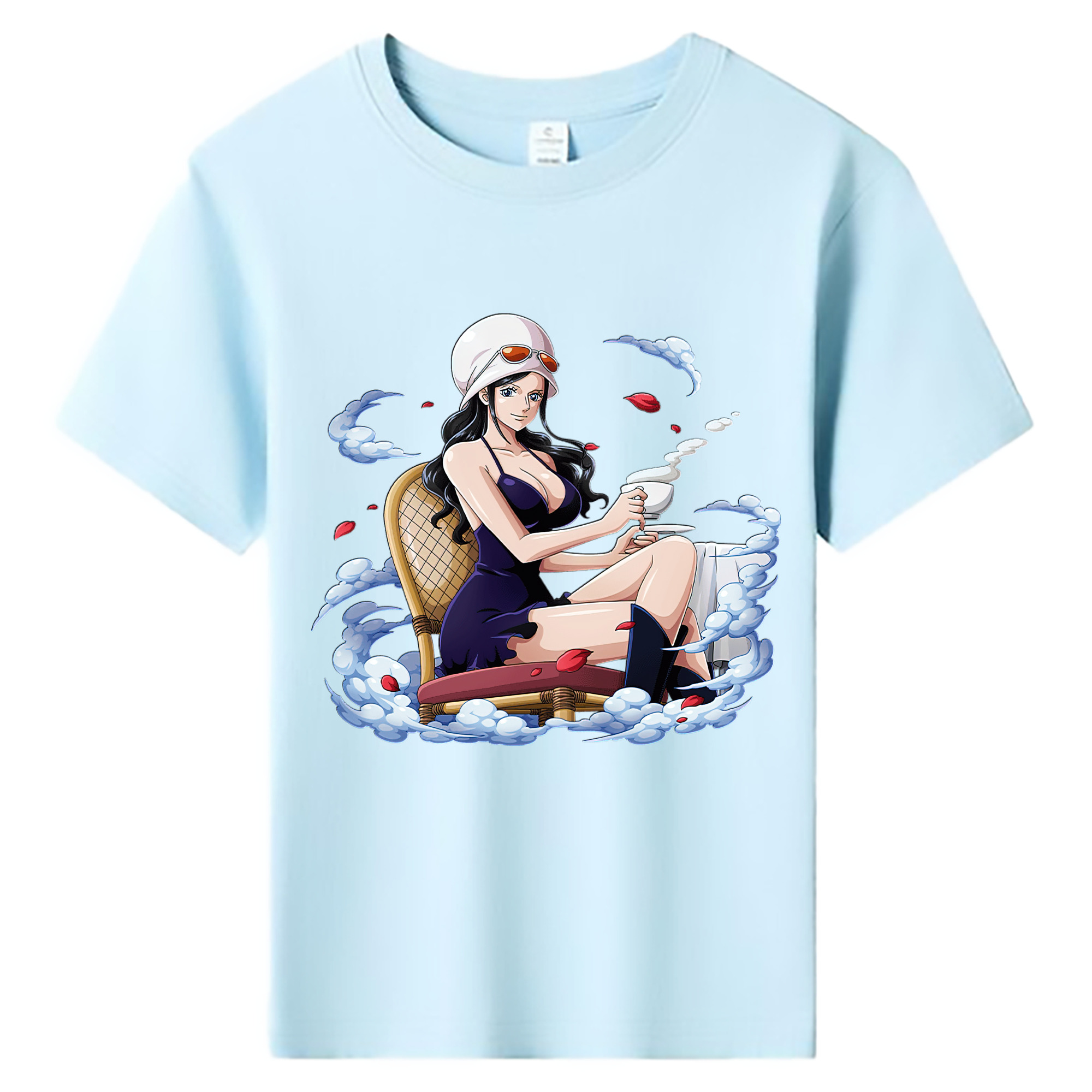 ワンピース ニコ・ロビン ONE PIECE Nico Robin 綿100％キッズTシャツ（フロントプリント）